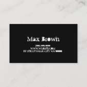 Cool DJ Music Entertainment Visitekaartje (Achterkant)