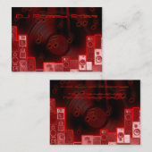 cool dj rood laservisitekaartje visitekaartje (Voorkant / Achterkant)