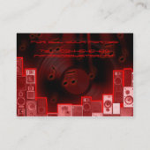 cool dj rood laservisitekaartje visitekaartje (Achterkant)