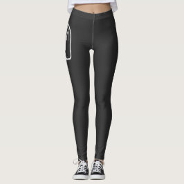 Cool DJ T-shirt Zwart Vinyl Record Album Draaiend  Leggings
