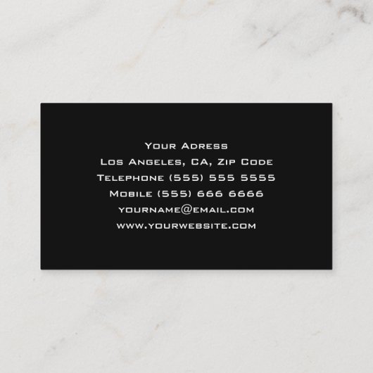 Cool DJ Visitekaartje (Achterkant)