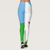 Cool Djibouti Flag Mode Leggings (Achterkant)