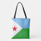 Cool Djibouti Flag Mode Tote Bag (Achterkant)