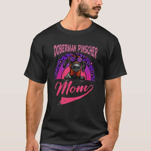 Cool Doberman Mama Doberman Pinscher Moederdag T-shirt (Voorkant)