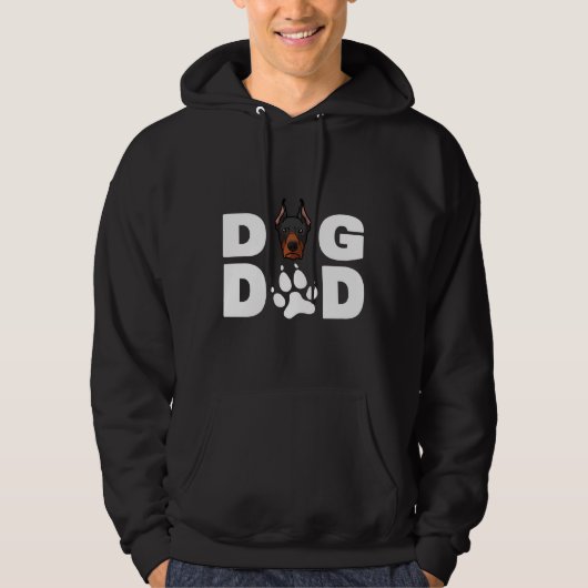 Cool Doberman Pinscher Dog Dad Ever Father Hoodie (Voorkant)