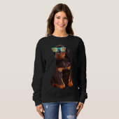 Cool Doberman Puppy Trui (Voorkant volledig)