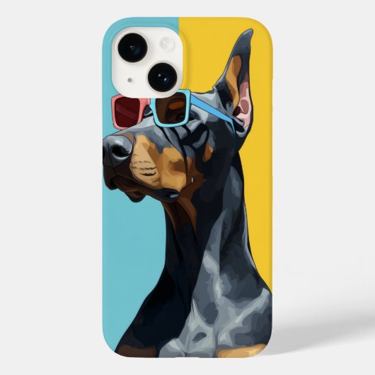 Cool Doberman with sunglasses Case-Mate iPhone Case (Achterkant)