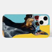 Cool Doberman with sunglasses Case-Mate iPhone Case (Achterkant (horizontaal))