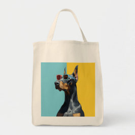 Cool Doberman with sunglasses Tote Bag