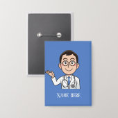 Cool Doctor voegt naam toe Button (Voorkant / Achterkant)