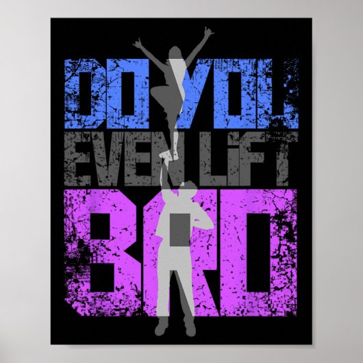Cool Doe Je Eigenlijk Wel Lichten Bro Cheerleading Poster (Voorkant)