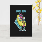 COOL DOG 90'S RETRO HOT DOG KAART (Gele Bloem)
