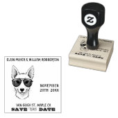  Cool Dog Bewaar de datum Rubberstempel (Gestempeld)