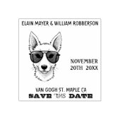  Cool Dog Bewaar de datum Rubberstempel (Afrduk)