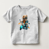 Cool dog biker, schattige Yorkshire terrier hond c Kinder Shirts (Voorkant)