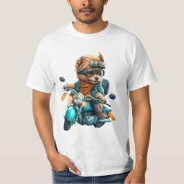 Cool dog biker, schattige Yorkshire terrier hond c T-shirt