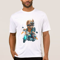 Cool dog biker, schattige Yorkshire terrier hond c