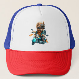 Cool dog biker, schattige Yorkshire terrier hond c Trucker Pet