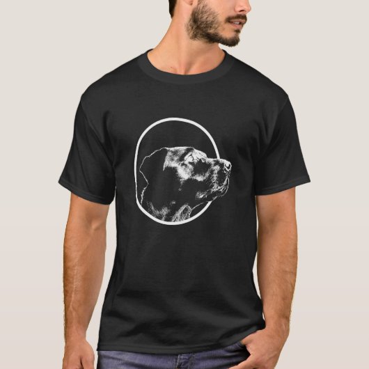 Cool Dog Black schattig Labrador Retriever Animal T-shirt (Voorkant)