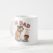 Cool Dog Dad Fuel Coffee Mug with Sunglasses Dog Koffiemok (Voorkant links)