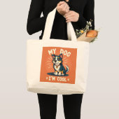 Cool Dog Energy Grote Tote Bag (Voorkant (product))