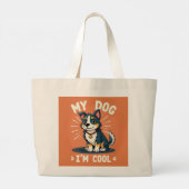Cool Dog Energy Grote Tote Bag (Achterkant)