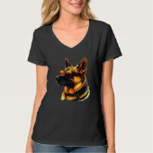 Cool Dog Face with Sunglasses T-shirt (Voorkant)