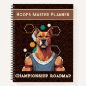 Cool Dog Gifts voor Basketbal Lovers Coach Fans Notitieboek (Voorkant)