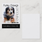 Cool Dog Grooming Aussie in Hoodie Visitekaartje (Voorkant / Achterkant)