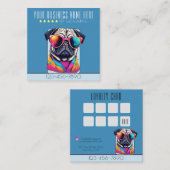 Cool Dog Grooming stijlvolle hond loyaliteit Vierkante Visitekaartje (Voorkant / Achterkant)