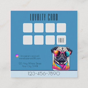 Cool Dog Grooming stijlvolle hond loyaliteit Vierkante Visitekaartje