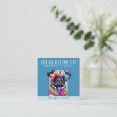 Cool Dog Grooming stijlvolle hond loyaliteit Vierkante Visitekaartje (Staand voorkant)