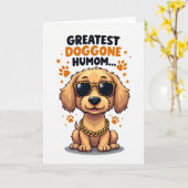 Cool Dog Grootste Moeder Kaart (Gele Bloem)