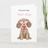 Cool Dog Hart Bril Verjaardag   Kaart (Voorkant)