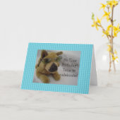 Cool Dog, het is je verjaardag! Kaart (Gele Bloem)