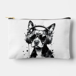 Cool Dog hoofdtelefoon Schattige Huisdieren Zwart Etui