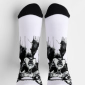 Cool Dog hoofdtelefoon Schattige Huisdieren Zwart  Sokken (Top)