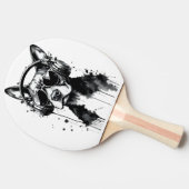 Cool Dog hoofdtelefoon Schattige Huisdieren Zwart  Tafeltennisbatje (Zijkant)