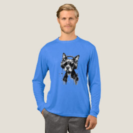 Cool Dog hoofdtelefoon Schattige Huisdieren Zwart  Tri-Blend Shirt
