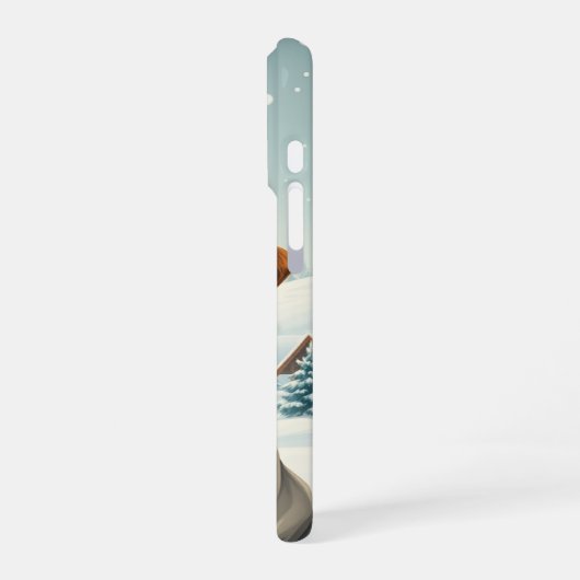 Cool Dog in Preppy winterkleding en -Pet iPhone Hoesje (Linkerkant)