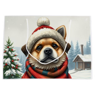 Cool Dog in Preppy winterkleding en Pet winter Groot Cadeauzakje