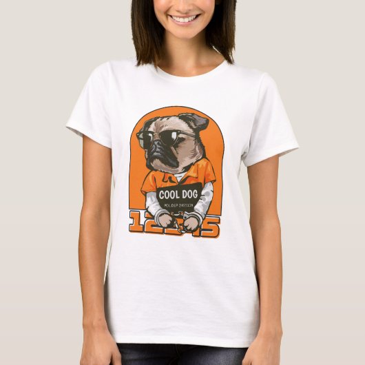 Cool Dog | Leuke & eigenzinnige hond illustratie T-shirt (Voorkant)