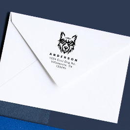 Cool Dog Modern Hondenliefhebbers Retouradres Rubberstempel
