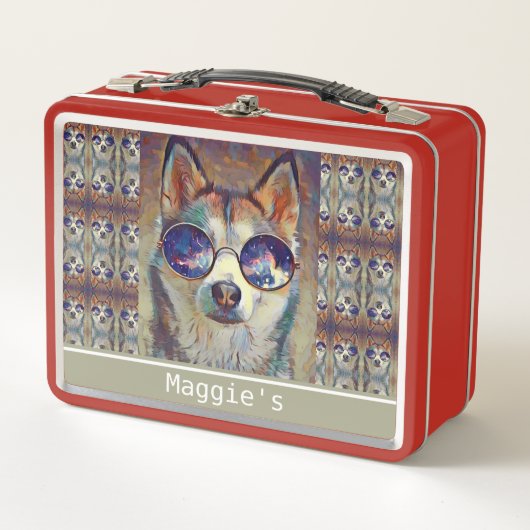 Cool Dog Monogrammed Lunch Box (Voorkant)
