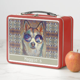 Cool Dog Monogrammed Lunch Box