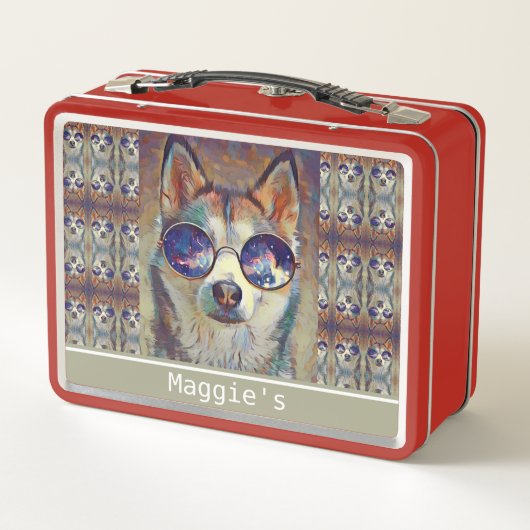 Cool Dog Monogrammed Lunch Box (Achterkant)