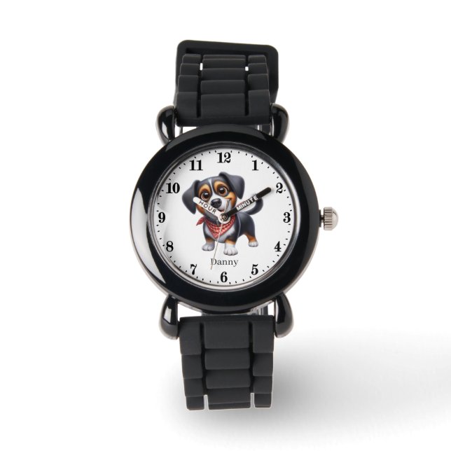 Cool Dog naam toevoegen Horloge (Voorkant)