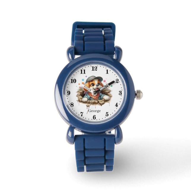 Cool Dog naam toevoegen Horloge (Voorkant)