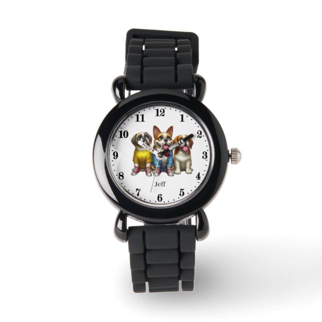 Cool Dog naam toevoegen Horloge (Voorkant)
