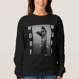 Cool Dog Photo Personalized Womens Black Trui